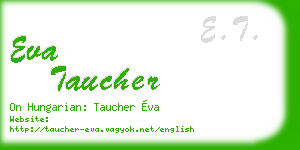 eva taucher business card